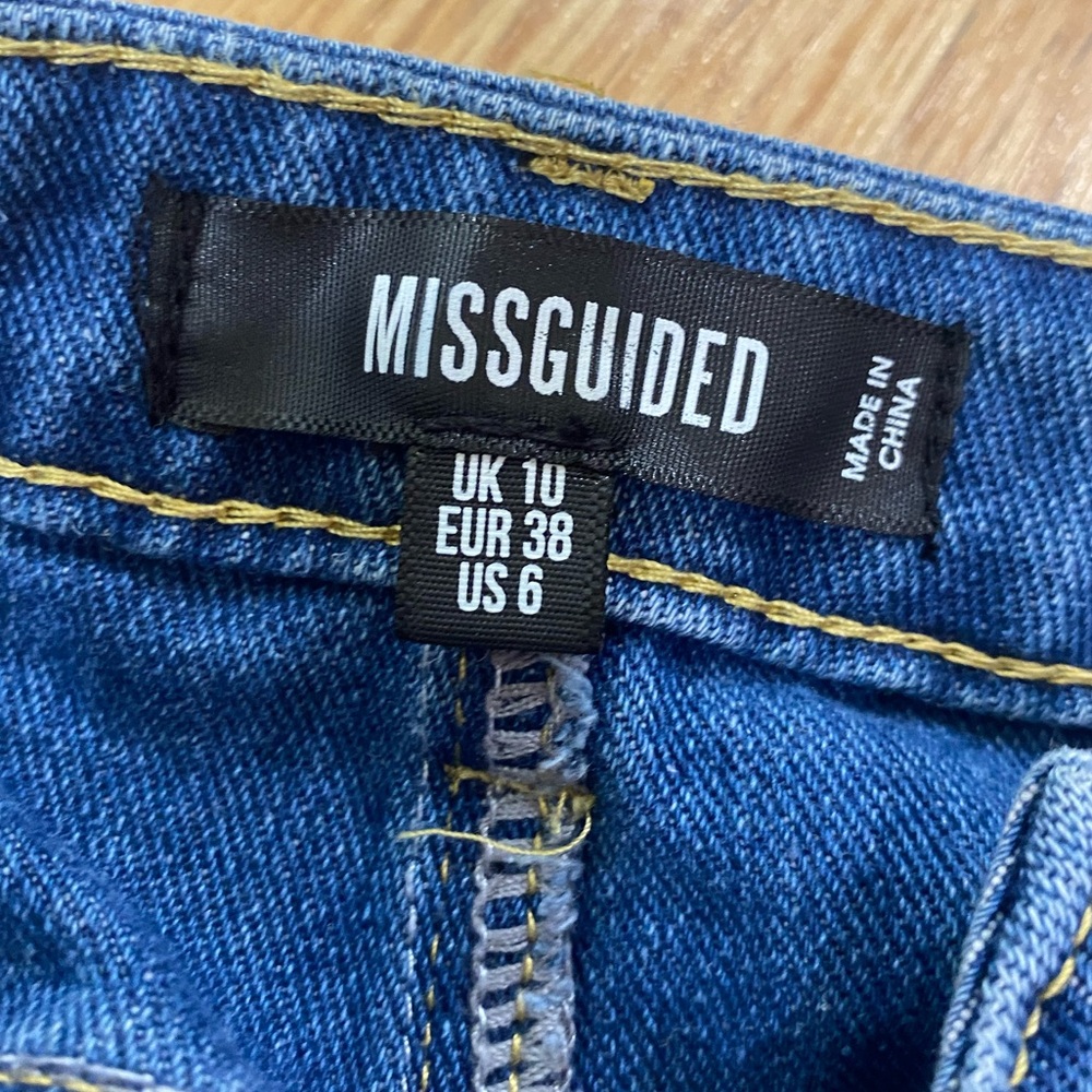 Misguided 2 tone high waist jeans size small-6 EUC - Picture 10 of 13
